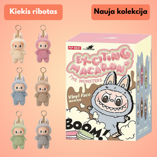 【正規品】LABUBU Exciting Macaron Labubu „Exciting Macaron“ – riboto leidimo žaislas iš Pop